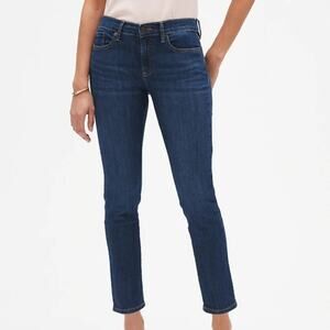 Banana Republic Dark Wash Straight Ankle Jeans